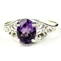 SR305, Amethyst, 925 Sterling Silver Ring