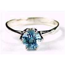 SR311, Swiss Blue Topaz, 925 Sterling Silver Ring