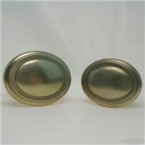 Oval Cabinet Knob Drawer Pull Metal Satin Pewter - Cabinet Furniture Handle