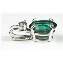 925 Sterling Silver Pendant, Russian Nanocrystal Emerald, SP020