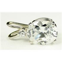 925 Sterling Silver Pendant, Cubic Zirconia, SP020