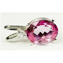 925 Sterling Silver Pendant, Pure Pink Topaz, SP020