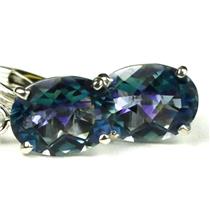 925 Sterling Silver Leverback Earrings, Neptune Garden Topaz, SE007