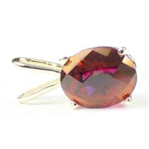 P020, Crimson Topaz, 14k Gold Pendants