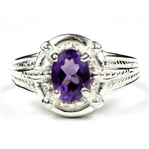 SR284, Amethyst, 925 Sterling Silver Ring