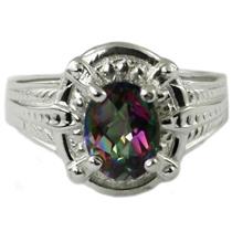 SR284, Mystic Fire Topaz, 925 Sterling Silver Ring