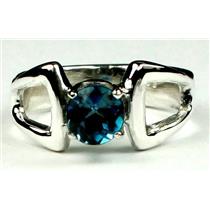 SR307, London Blue Topaz 925 Sterling Silver Ring