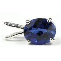 925 Sterling Silver Pendant, Created Blue Sapphire, SP002