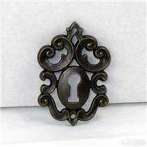 Scroll Escutcheon Key Hole Cover Drawer Deep Bronze Cabinet Furniture