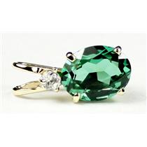 P021, Russian Nanocrystal Emerald, 14k Gold Pendants