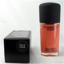 MAC Nail Lacquer Polish Only In Florida (Orange Coral) Boxed