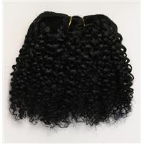 Black #1 bebe curl - tight curl - mohair weft coarse  6-8" x200"  26299 FP