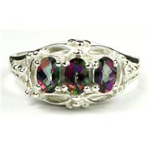 SR163, Mystic Fire Topaz, Sterling Silver Ring