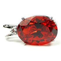 925 Sterling Silver Pendant, Padparadscha CZ, SP085