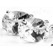 925 Sterling Silver Threader Earrings, Silver Topaz, SE003