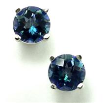 925 Sterling Silver Post Earrings, Neptune Garden Topaz, SE012