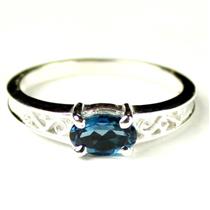 SR362, London Blue Topaz, 925 Sterling Silver Ladies Ring