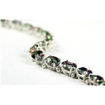 SB001, Mystic Fire Topaz Sterling Silver Bracelet