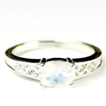 SR362, Rainbow Moonstone, 925 Sterling Silver Ladies Ring