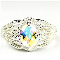 SR365, Mercury Mist Topaz, 925 Sterling Silver Ladies Ring