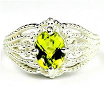 SR365, Peridot, 925 Sterling Silver Ladies Ring