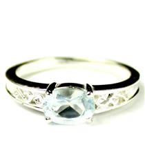 SR362, Aquamarine, 925 Sterling Silver Ring