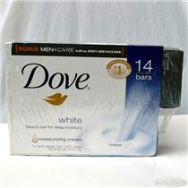 Dove Beauty Bar White 14 - 4.25 oz Bars Bonus Men Care Deep Clean Sealed Package