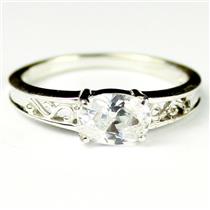 SR362, Cubic Zirconia, 925 Sterling Silver Engagement Ring