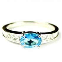 Paraiba Topaz, 925 Sterling Silver Ladies Ring, SR362