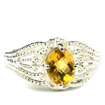SR365, Citrine, 925 Sterling Silver Ladies Ring