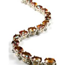SB001, Twilight Fire Topaz 925 Sterling Silver Bracelet