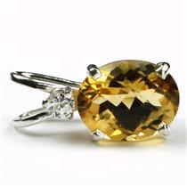 925 Sterling Silver Pendant, Citrine, SP021
