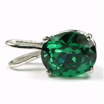 925 Sterling Silver Pendant, Russian Nanocrystal Emerald, SP002