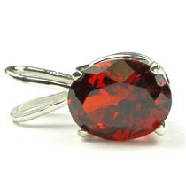 925 Sterling Silver Pendant, Created Padparadsha Sapphire, SP002