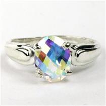 SR058, Mercury Mist Topaz, 925 Sterling Silver Ring