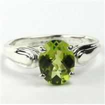 SR058, Peridot, 925 Sterling Silver Ring
