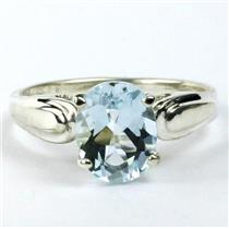 SR058, Aquamarine, 925 Sterling Silver