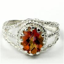 Twilight Fire Topaz, 925 Sterling Silver Ring, SR070