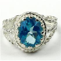 Paraiba Topaz, 925 Sterling Silver Ring, SR070