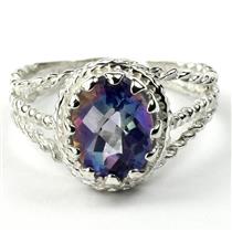 Mystic Fire Topaz, 925 Sterling Silver Ring, SR070