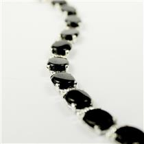 SB003C, Black Onyx, 925 Sterling Silver Bracelet