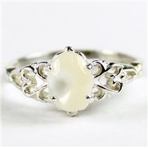 SR302, Mother Of Pearl, 925 Sterling Silver Ring