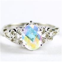 SR302, Mercury Mist Topaz,  925 Sterling Silver Ring