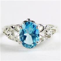 Paraiba Topaz, 925 Sterling Silver Ladies Ring, SR302