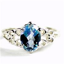 SR302 Neptune Garden Topaz, 925 Sterling Silver Ladies Ring