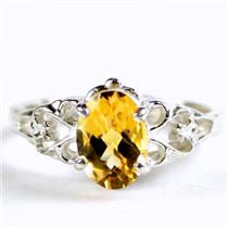 SR302, Citrine, 925 Sterling Silver Ring