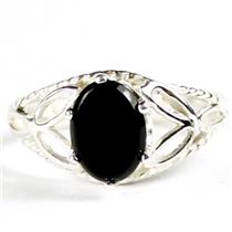 SR137, Black Onyx, 925 Sterling Silver Ring