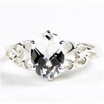 SR302,  Silver Topaz, 925 Sterling Silver Ladies Ring