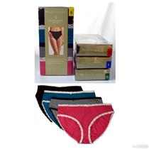 4 Karen Neuburger Womens Microfiber Pointelle Hi-Cut Brief Bright Sz S-XL