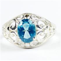 Paraiba Topaz, 925 sterling Silver Ladies Ring, SR111